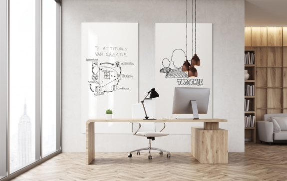 Work environment with Chameleon whiteboards