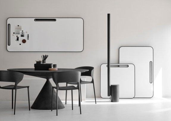 design whiteboards, bulletin boards, office screens and sound absorbers